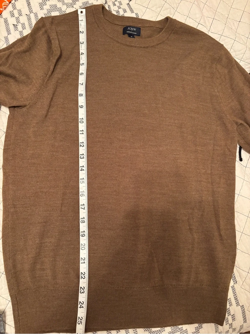 J.Crew brown merino wool blend crewneck sweater M